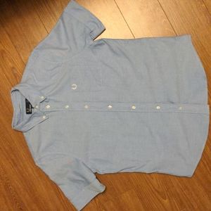 Fred Perry Button Down shirt in Blue Chambray, US size 8